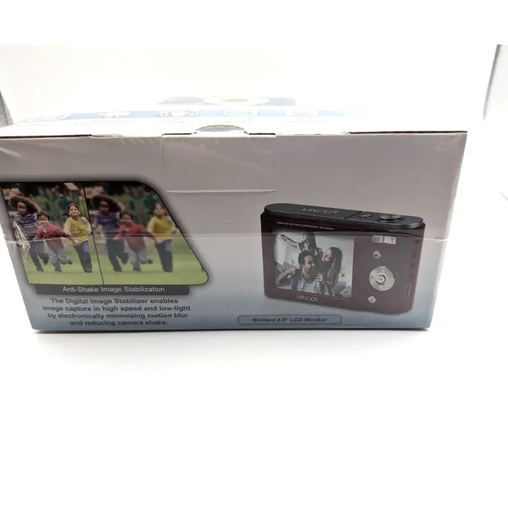 MINOLTA MND20 44MP 2.7K Quad HD Digital Camera Blue New Sealed 16X Zoom